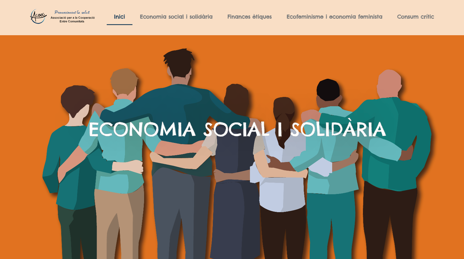 Website for ACOEC's social and solidarity economy awareness project