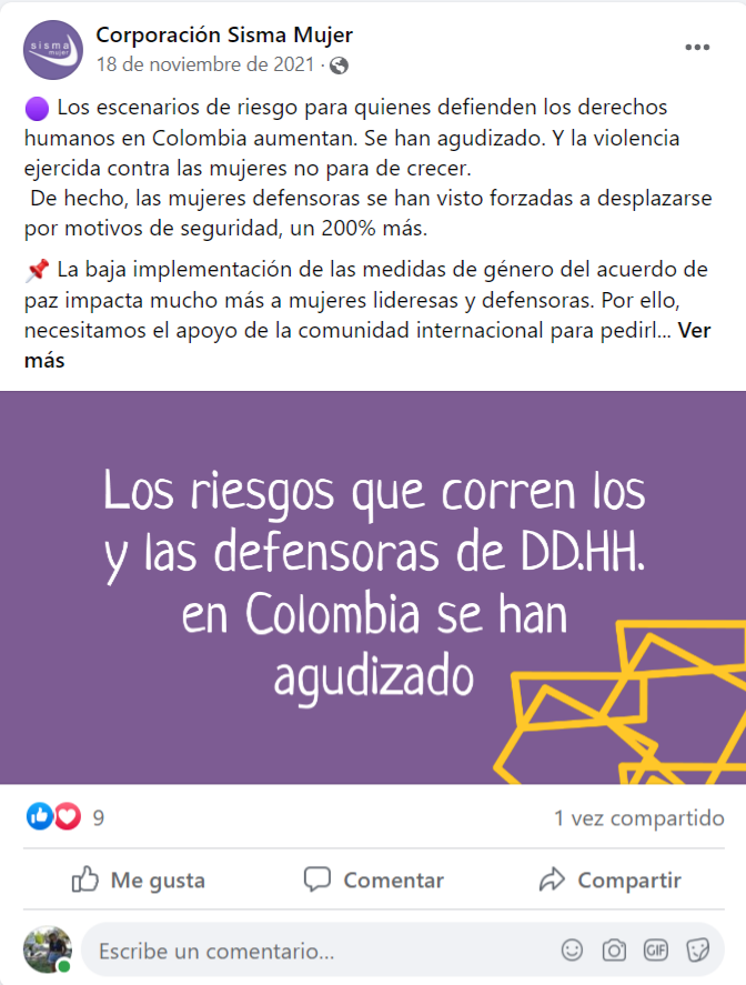 Communications materials and press coverage for Mujeres Construyendo en Paz