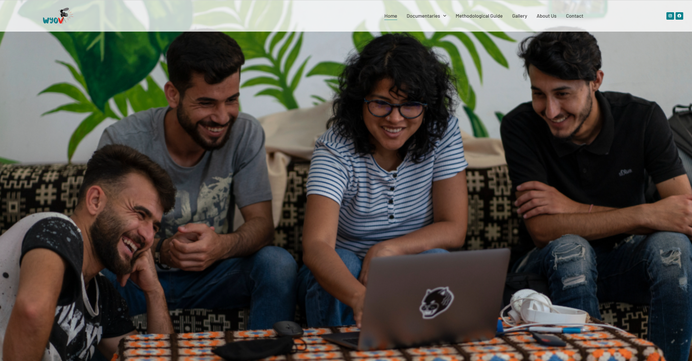 With Your Own Voice project website and workshop imagery showing international collaboration across Spain, Greece, Italy and Portugal